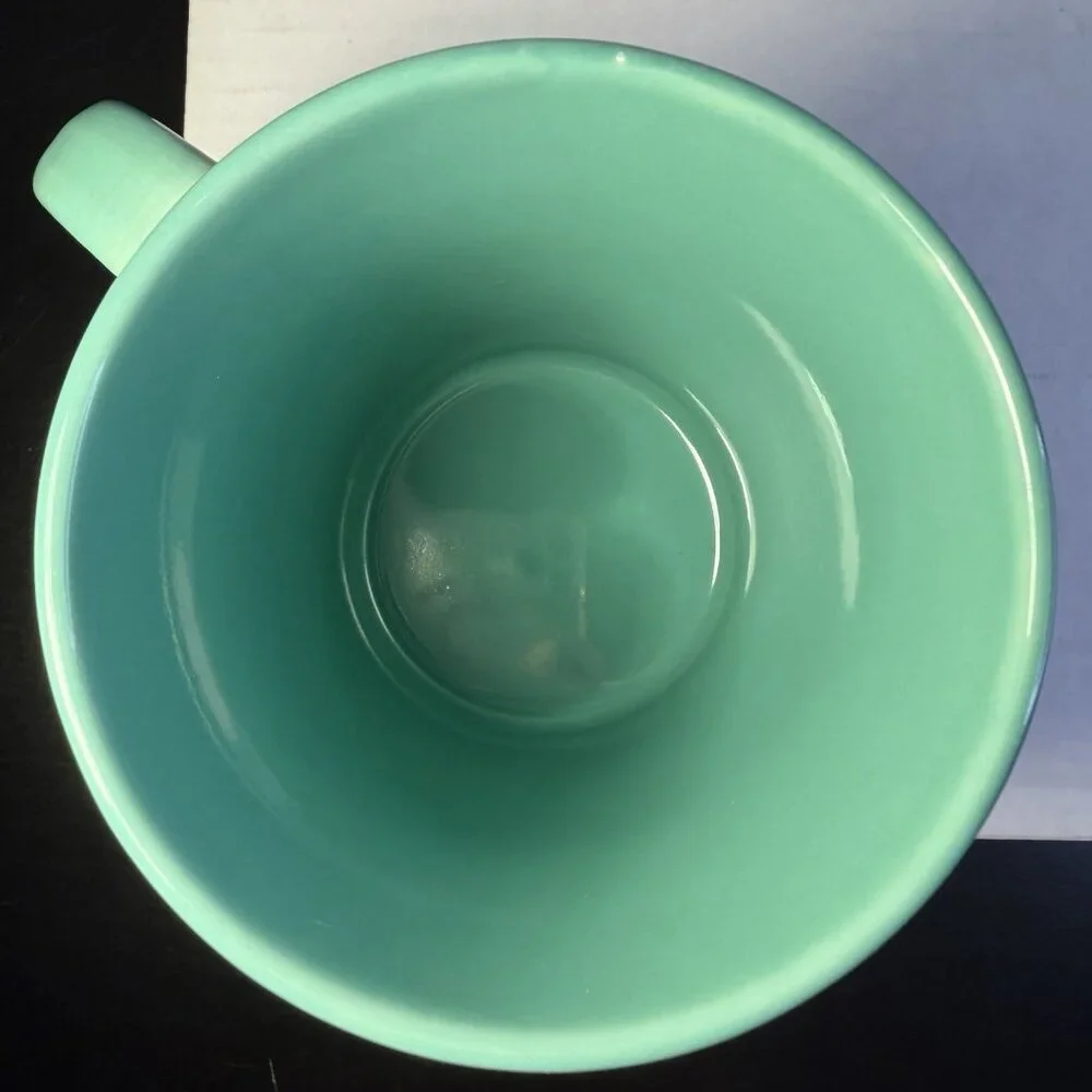 Peanuts Linus Ceramic Coffee Tea Mug 15 Oz. Orange Teal‎ Funky Fun